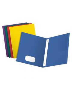 Oxford Twin Pocket Folders with Fasteners, Letter Size, Assorted