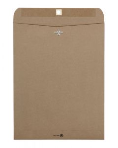 Sustainable Earth 100% Recycled Clasp Envelopes 10x13 Inch Natural Brown - 100/Box