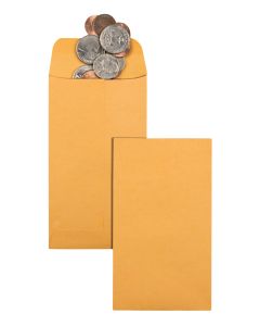 50 Buste Per Monete In Carta Kraft #5 - 3 1/8 X 5 1/2 Pollici, Marrone Chiaro