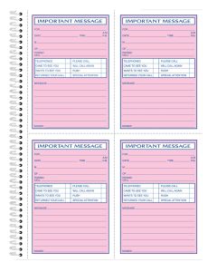Adams Phone Message Book, Spiral, 2-Part, Carbonless, 4/PG, 200 ST/BK