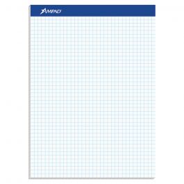 Ampad Double-Sheet Graph Pad, 8-1/2 x 11-3/4, Graph Rule (4 x 4), 100  Sheets