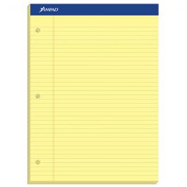 Ampad Evidence Dual Ruled Pad 100 Sheets Per Pad Size 8.5 x 11.75 Inches Legal Ruling Canary Paper 20-243