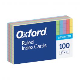 3 x 5 100 Per Pack New Canary Ruled Color Index Cards