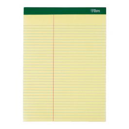 Double Sheets Pad 12 Pads 8 1/2 x 11 3/4 Narrow/Margin Pad Canary 100 Sheets 