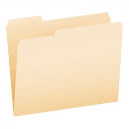 Pendaflex Essentials File Folders 1/3 Cut Third Position Top Tab Letter Manila 