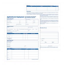Adams Application for Employment, 3-Hole Punched, 50/PD, 2PD/PK