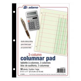 CARDINAL BRANDS INC. - Columnar Analysis Pad 3 Column 8 1/2 X 11