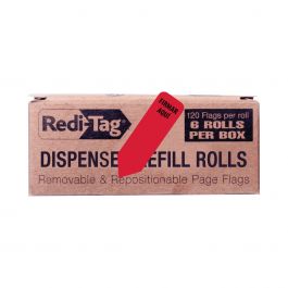 Redi Tag Flag Refills 720 Sheets 6 X 120 Red - Office Depot - View #12