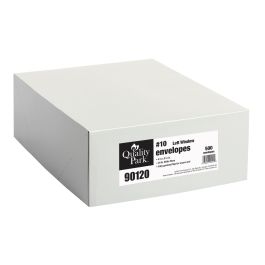 10 Window Envelopes with a Gummed Flap, 24 lb. White Wove, 4-1/8 x