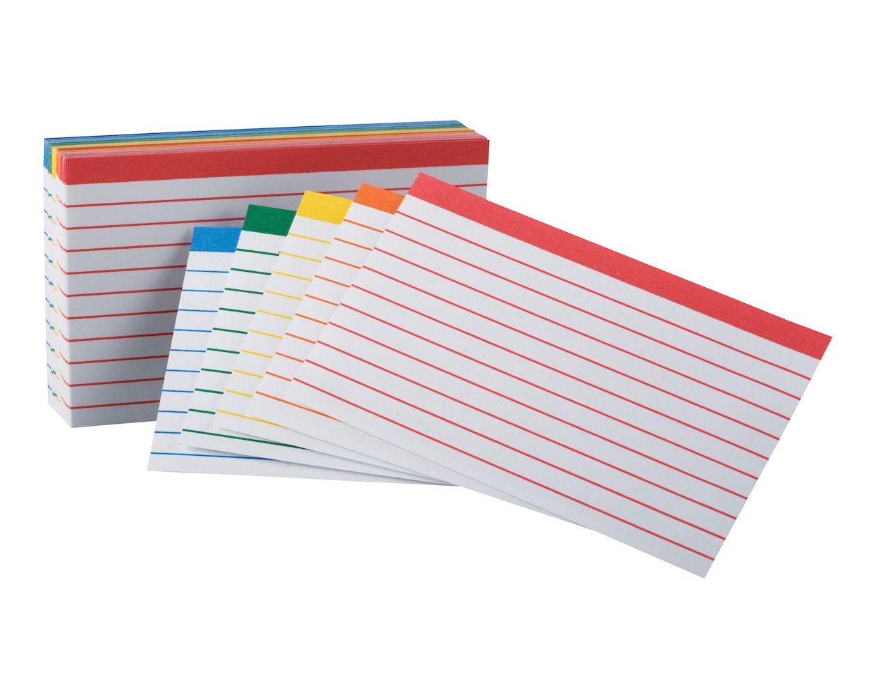 Oxford Ruled Color Index Cards, 3 x 5, Assorted Colors, 100 Per Pack