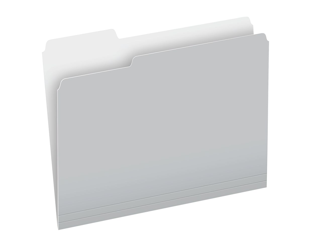 Colored File Folder 1 1/3-Cut Tab Letter Size Gray 100 per Box 