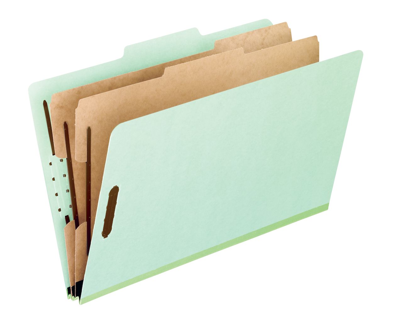 Light Blue Box of 10 Pendaflex Recycled Classification File Folders 2/5 Tab Cut 2 Embedded Fasteners Letter Size 2 Dividers 24030R 