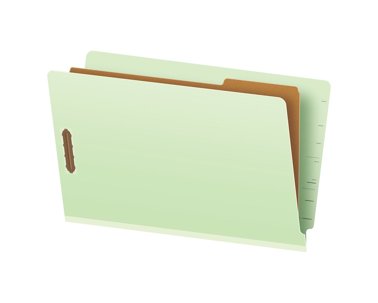 Pendaflex Top-Tab Pressboard Classification Folders 10 Per Box Legal Size 2/5 Cut 2257G 2 Dividers Apple Green 