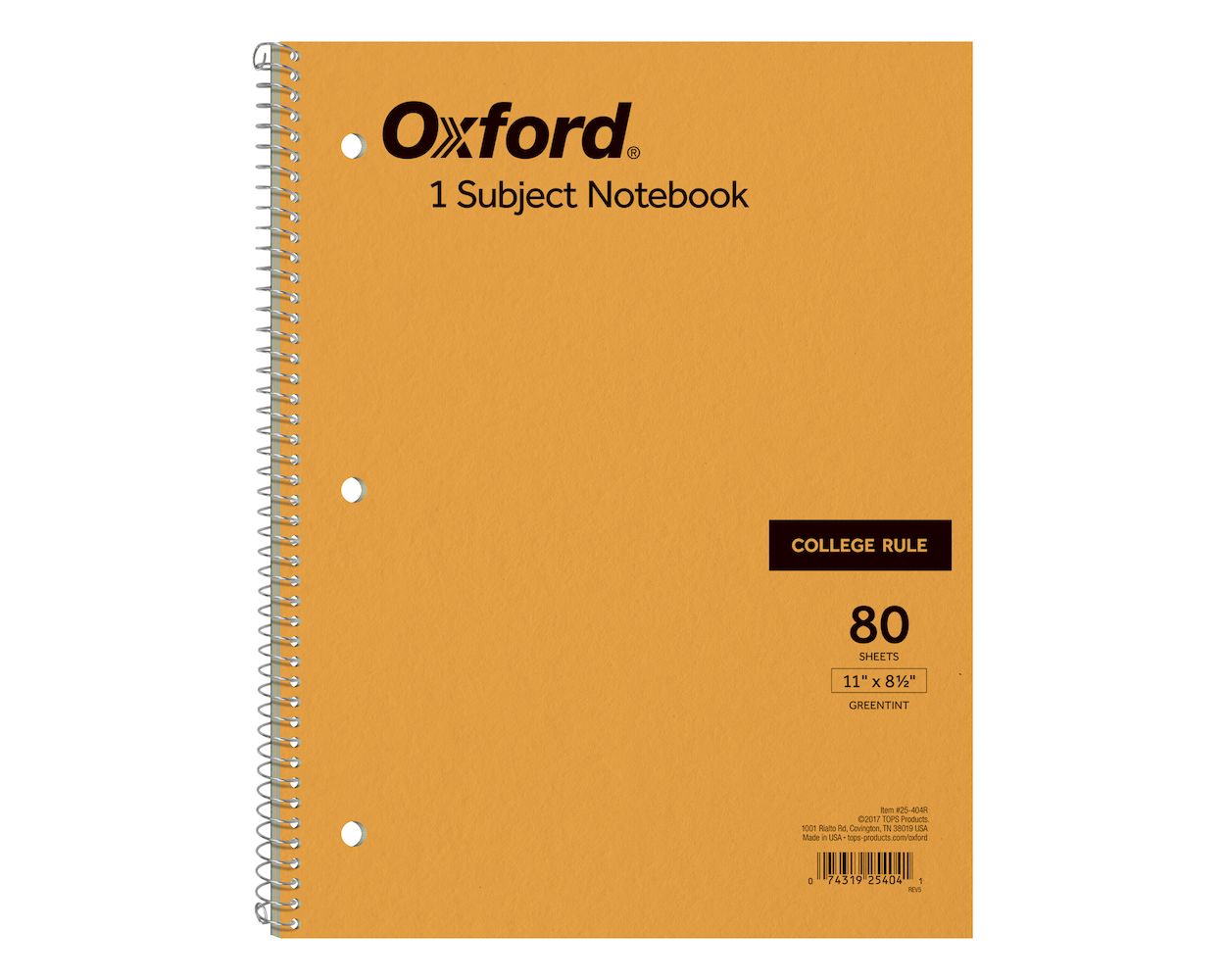 Oxford Stone Paper Notebook, 8-1/2 x 11, Blue Cover, 60 Sheets
