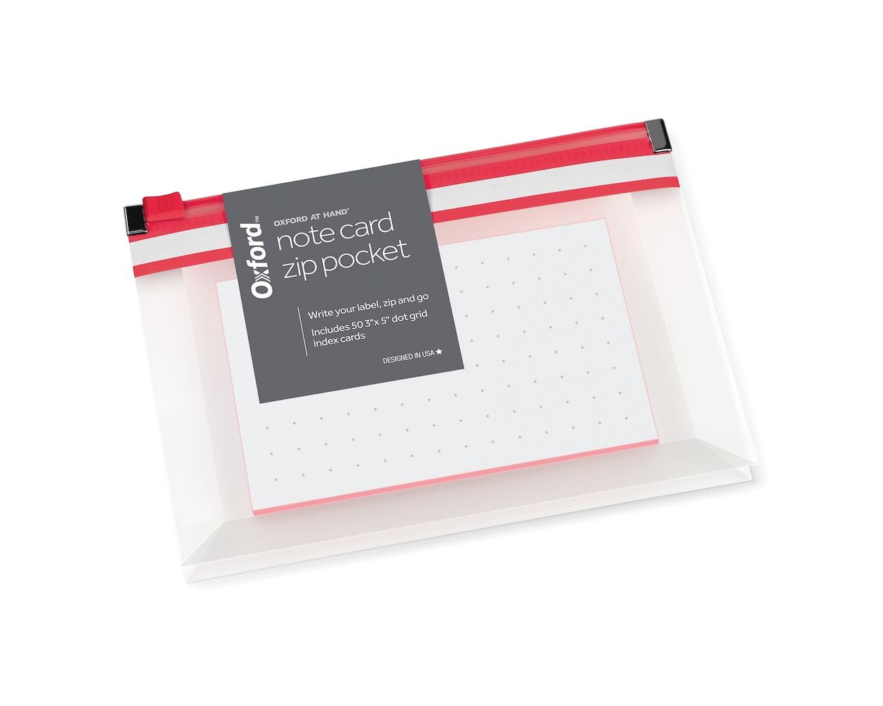 Oxford® At Hand Note Card Zip Pocket, 20 20" x 20" Dot Grid Cards With Regard To 3 By 5 Index Card Template