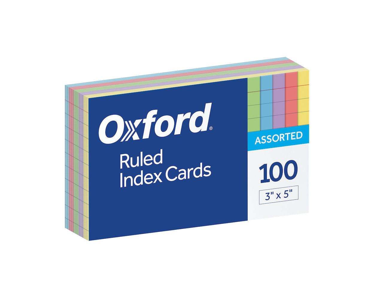 3" x 5" Oxford Ruled Color Index Cards 100 Per Pack 7321 CAN Canary 