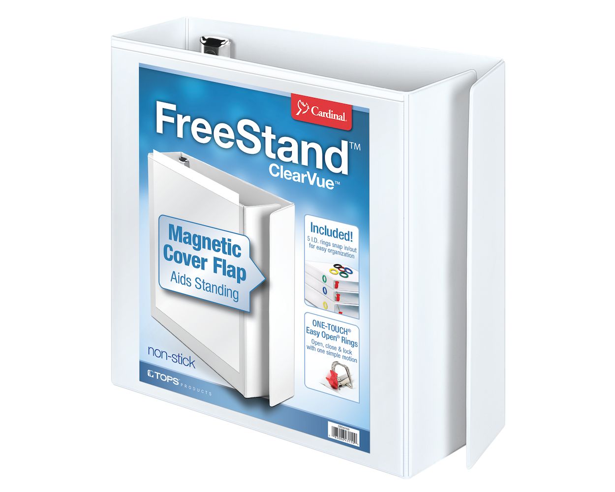 Cardinal Premier Easy Open 3-Ring Binder 4" ONE-TOUCH Easy Open Locking Slant 