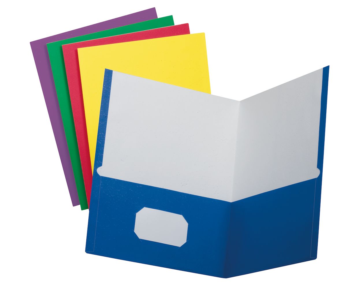 School Grade Two Pocket Portfolio Assorted Colors 200 Per PDQ