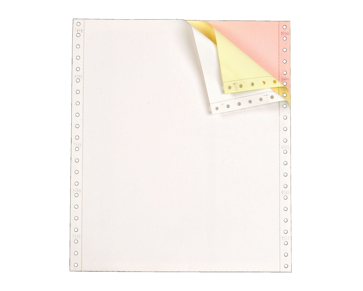 Computer Paper, white/canary/pink Ream Margin, 3-part carbonless, 15 lb,  1100 SH/CTN
