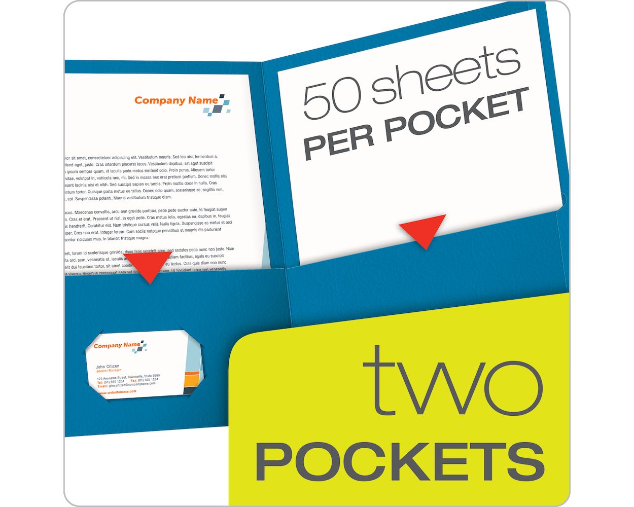 Oxford Twin Pocket Folder, Letter Size, Light Blue