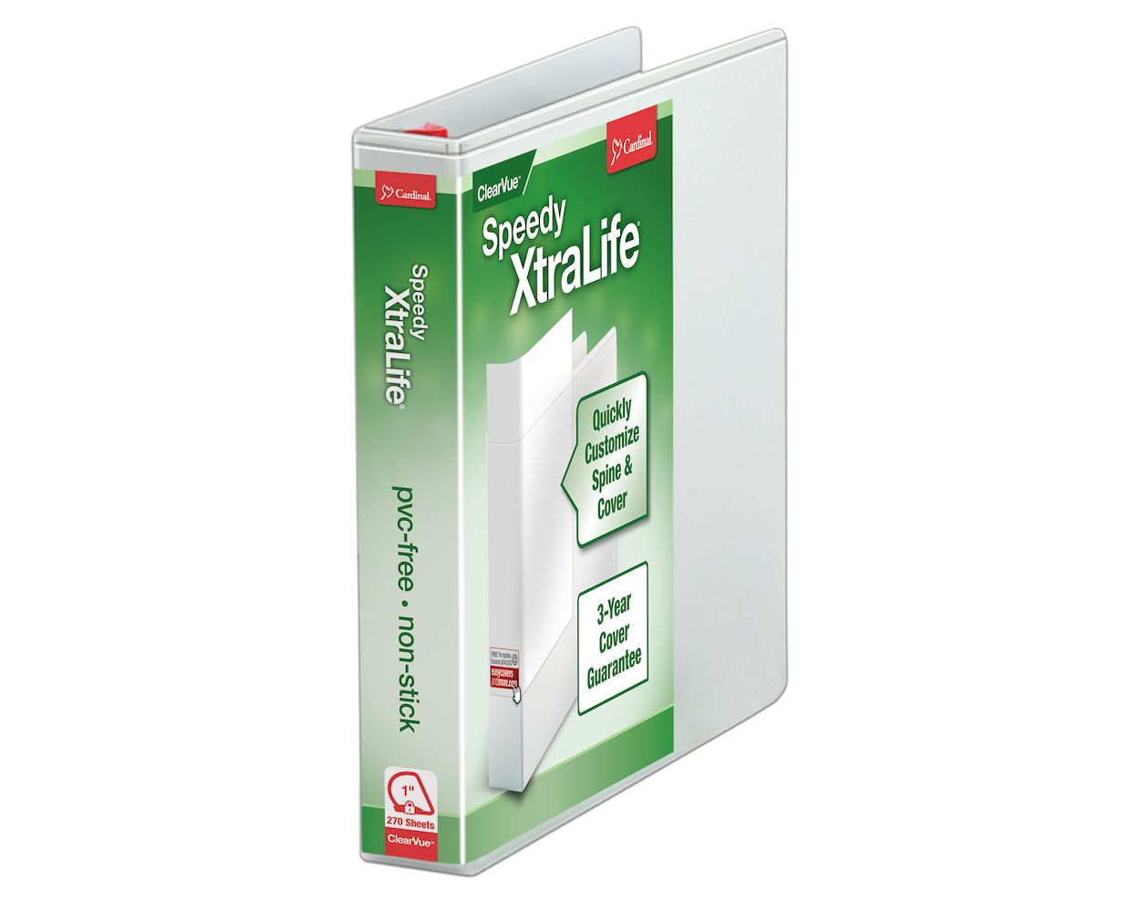 Wholesale Slant Ring/D-Ring View Binders: Discounts on Cardinal White Speedy XtraLife Slant-D Binder CRD59100
