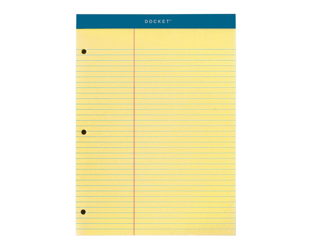 8 1/2 x 11 3/4 Canary TOPS 63378 Double Docket Pad Extra Stiff Back 100 Sheets 