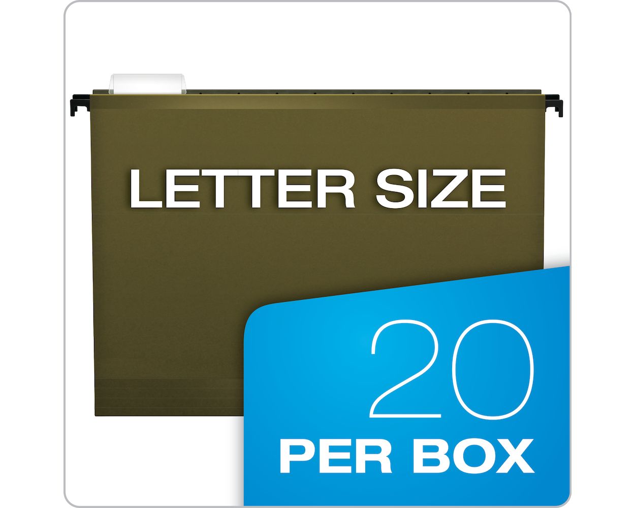 SureHook Hanging Folders, Legal Size, 1/5-Cut Tabs, Yellow, 20