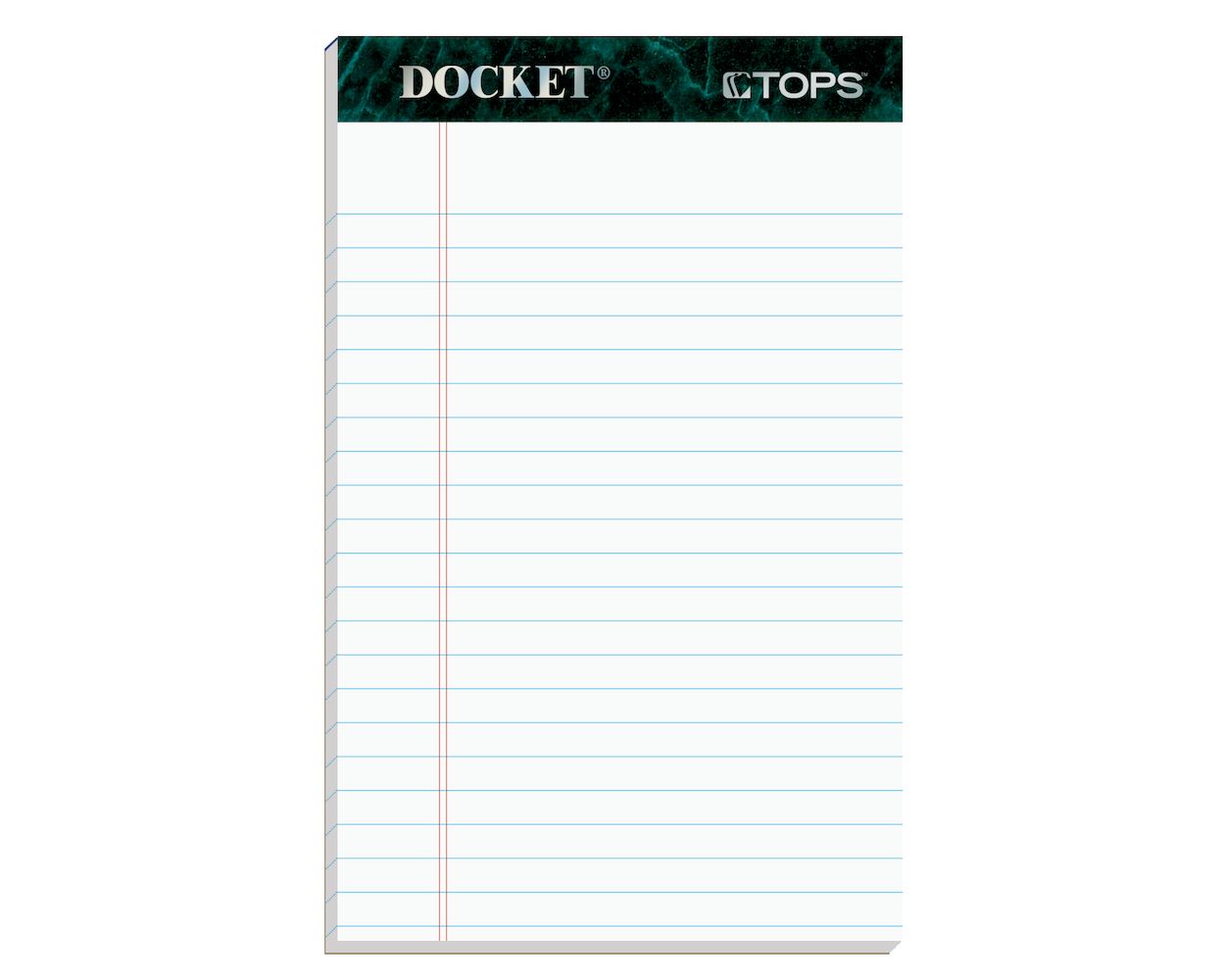 50 Sheets White Paper New Version Docket Writing Pads Legal Rule 5 x 8 63360 12 Pack Jr 