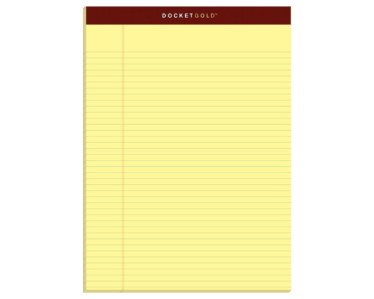 Tops 63752 8.5 X 11.75 Docket Gold Planning Pad With Cover
