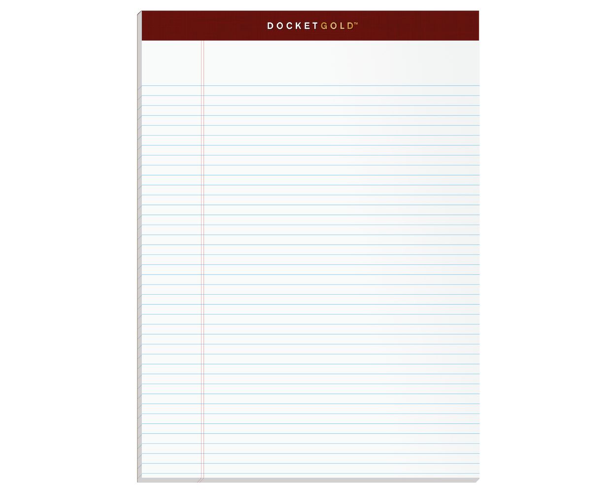 Blocco Per Appunti Formato Legale 21,6x29,8 Cm – 100 Fogli Bianchi A Righe Larghe, Perforati E Fori Per Raccoglitore – Confezione Da 6 Blocchi