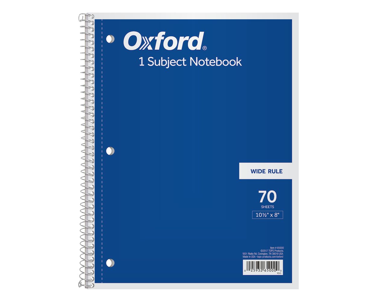 Wholesale TOPS 1subject Spiral Notebook TOP65000 in Bulk