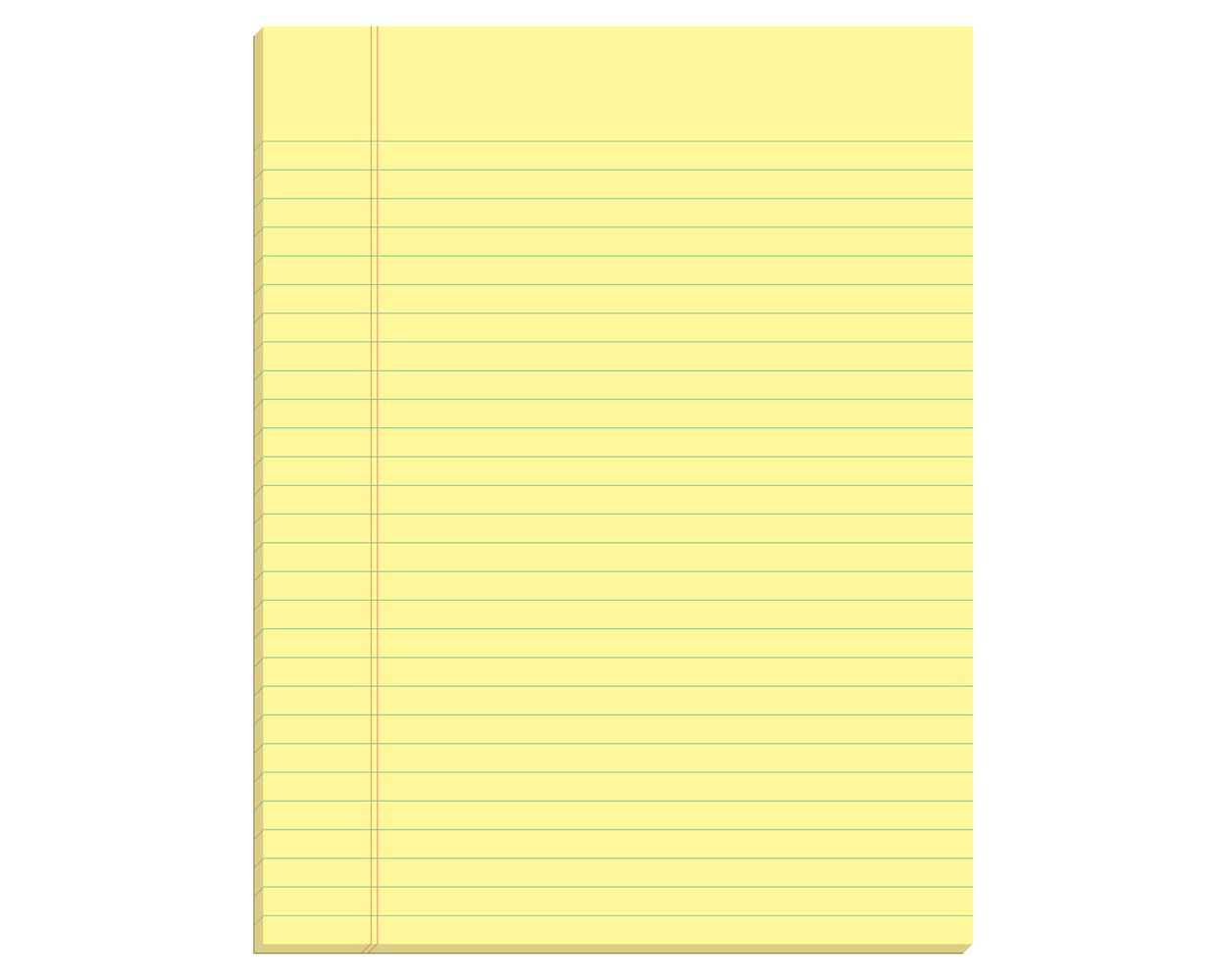 2 pk FULL SIZE 8.5 x 11/" YELLOW LEGAL NOTE PADS lined 50 SHEETS USA Pad
