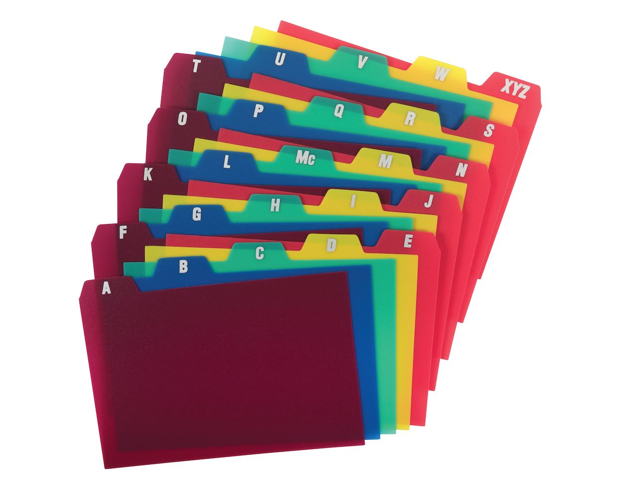Poly Index Card Guides- A-Z or Monthly, 22x22, 22 Tab, Assorted Intended For 4X6 Note Card Template