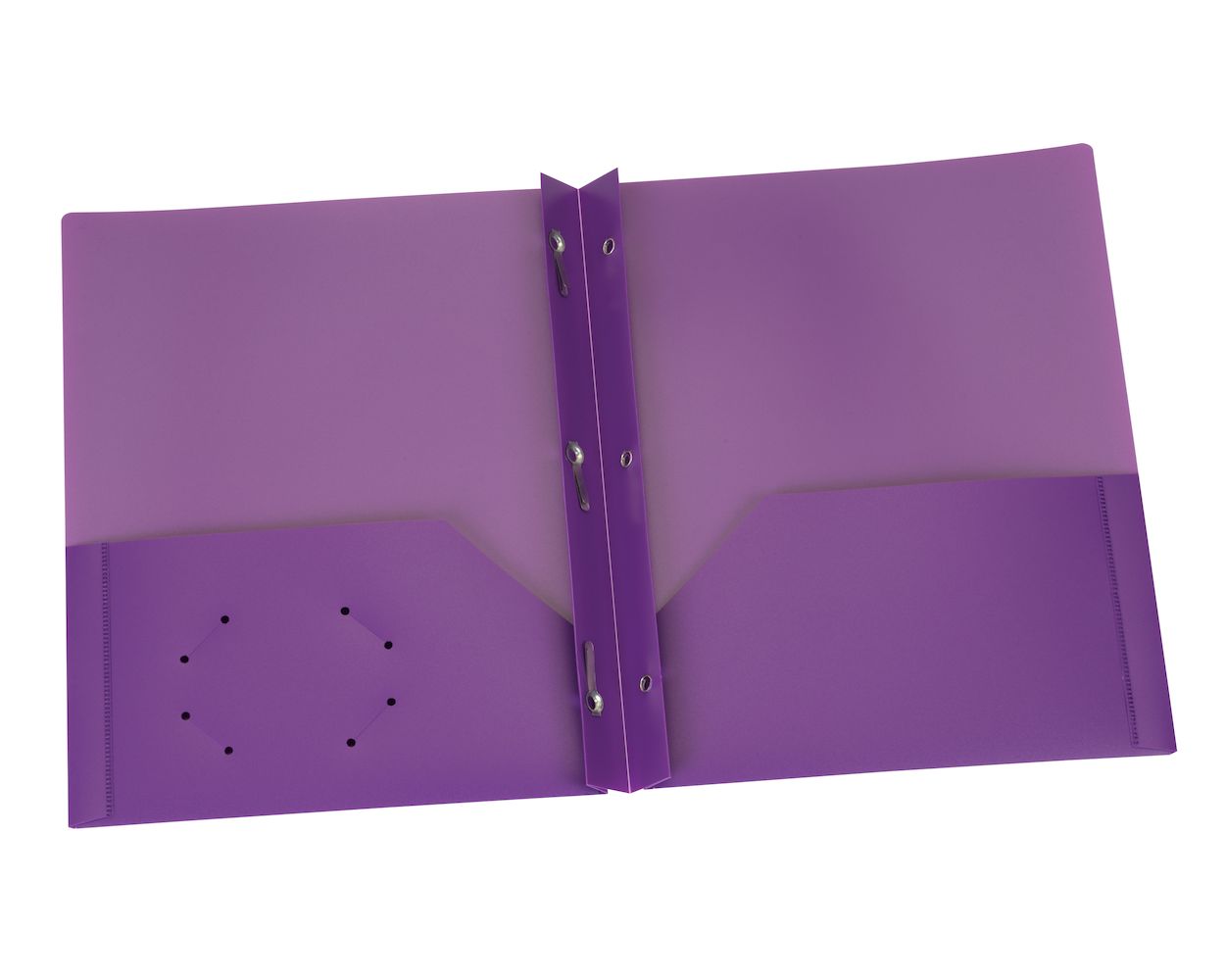 Twin-Pocket & Prong Folders Pack of 2. Letter Size Holds 100 pages Purple 