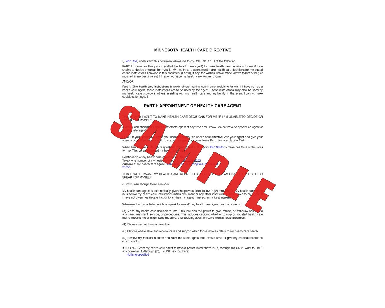 health-care-directive-minnesota-custom-online-legal-form for Free Printable Health Care Directive Form Mn Health Care Directive - Minnesota Custom Online Legal Form for Free Printable Health Care Directive Form Mn