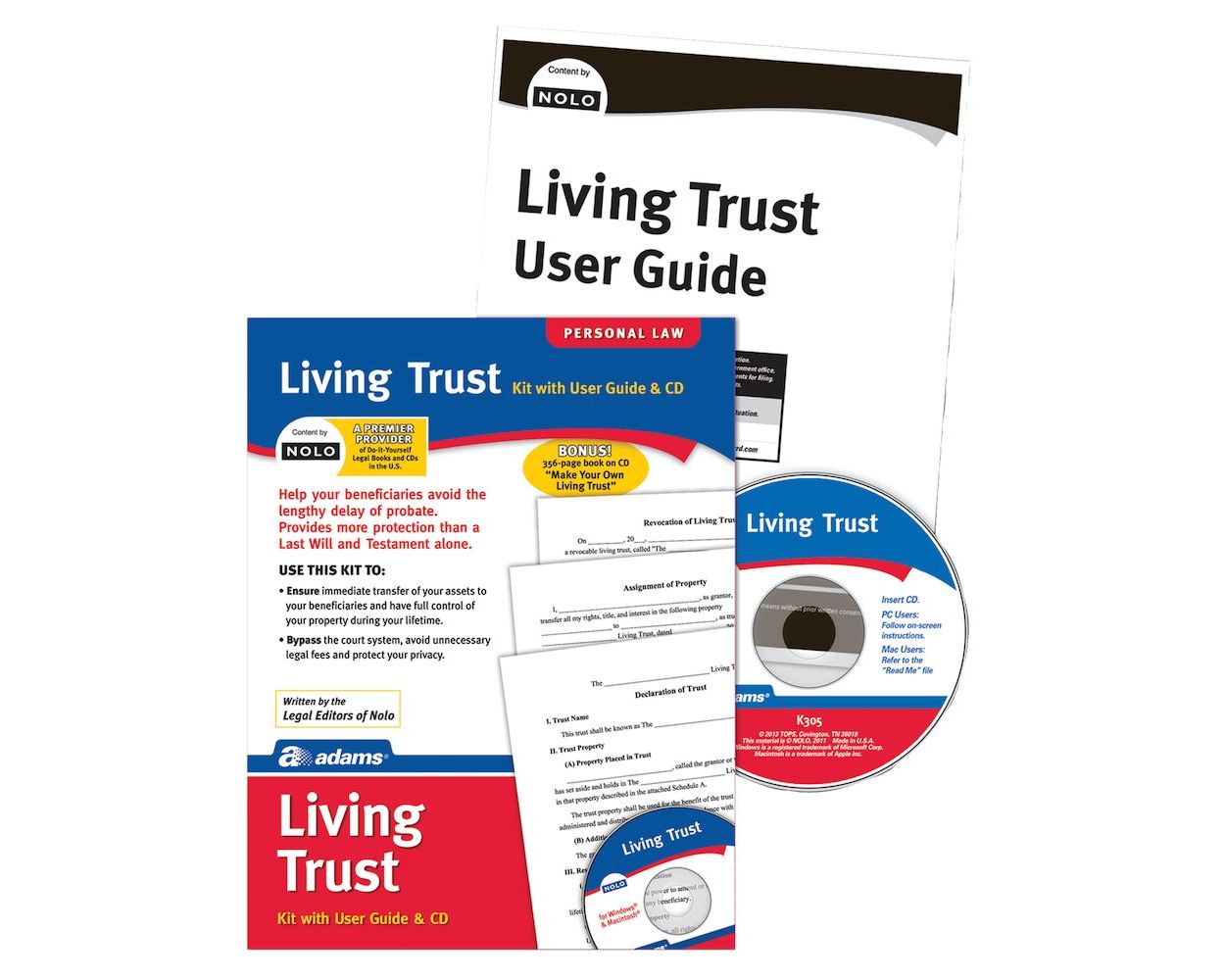 Wholesale Estate Planning: Discounts on Adams Living Trust Kit, Forms and Instructions ABFK305