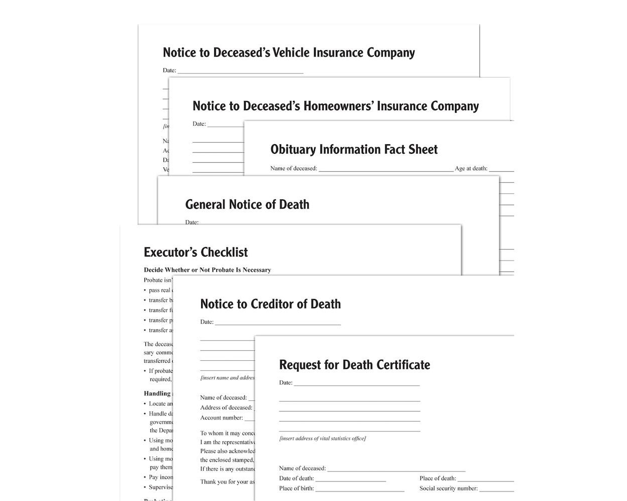 Wholesale Estate Planning: Discounts on Adams Documents for Executors Premium Collection, Forms and Instructions ABFLF192P