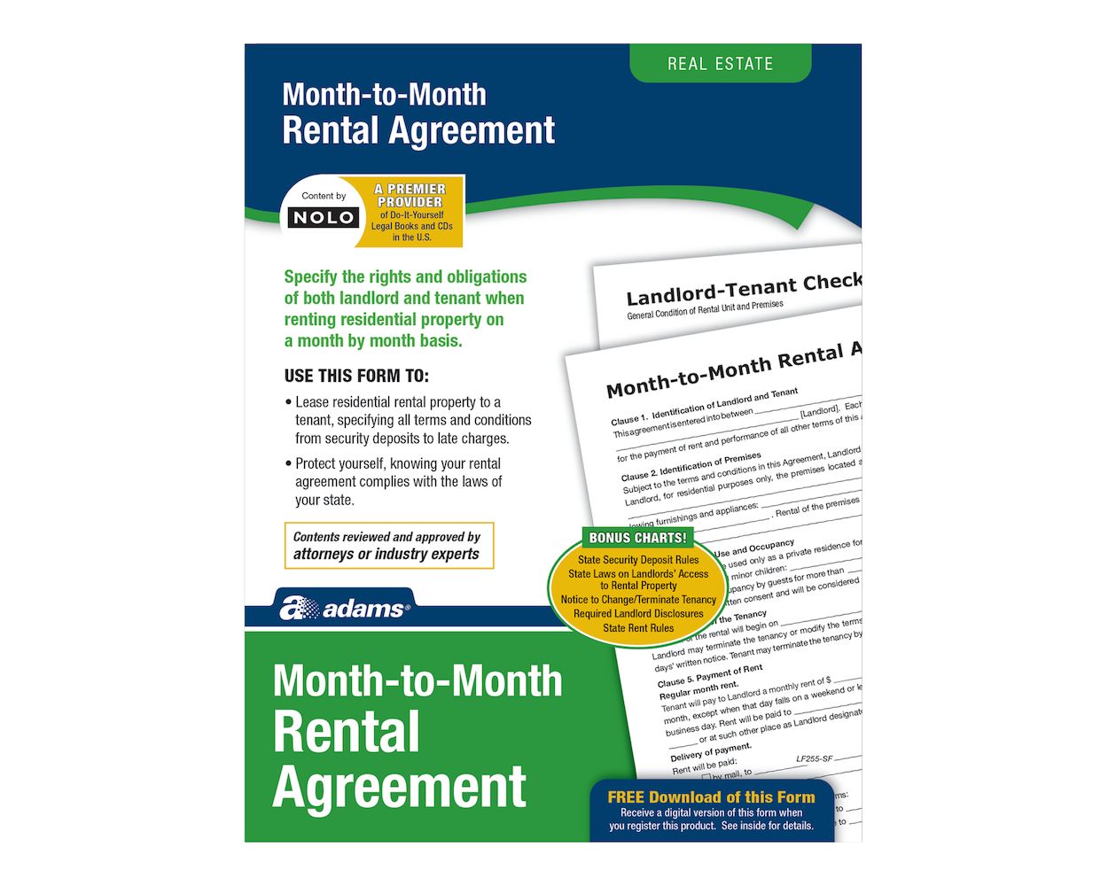 adams-month-to-month-rental-agreement-forms-and-instructions for Free Printable Month To Month Rental Agreement California Adams Month-to-Month Rental Agreement, Forms and Instructions for Free Printable Month To Month Rental Agreement California