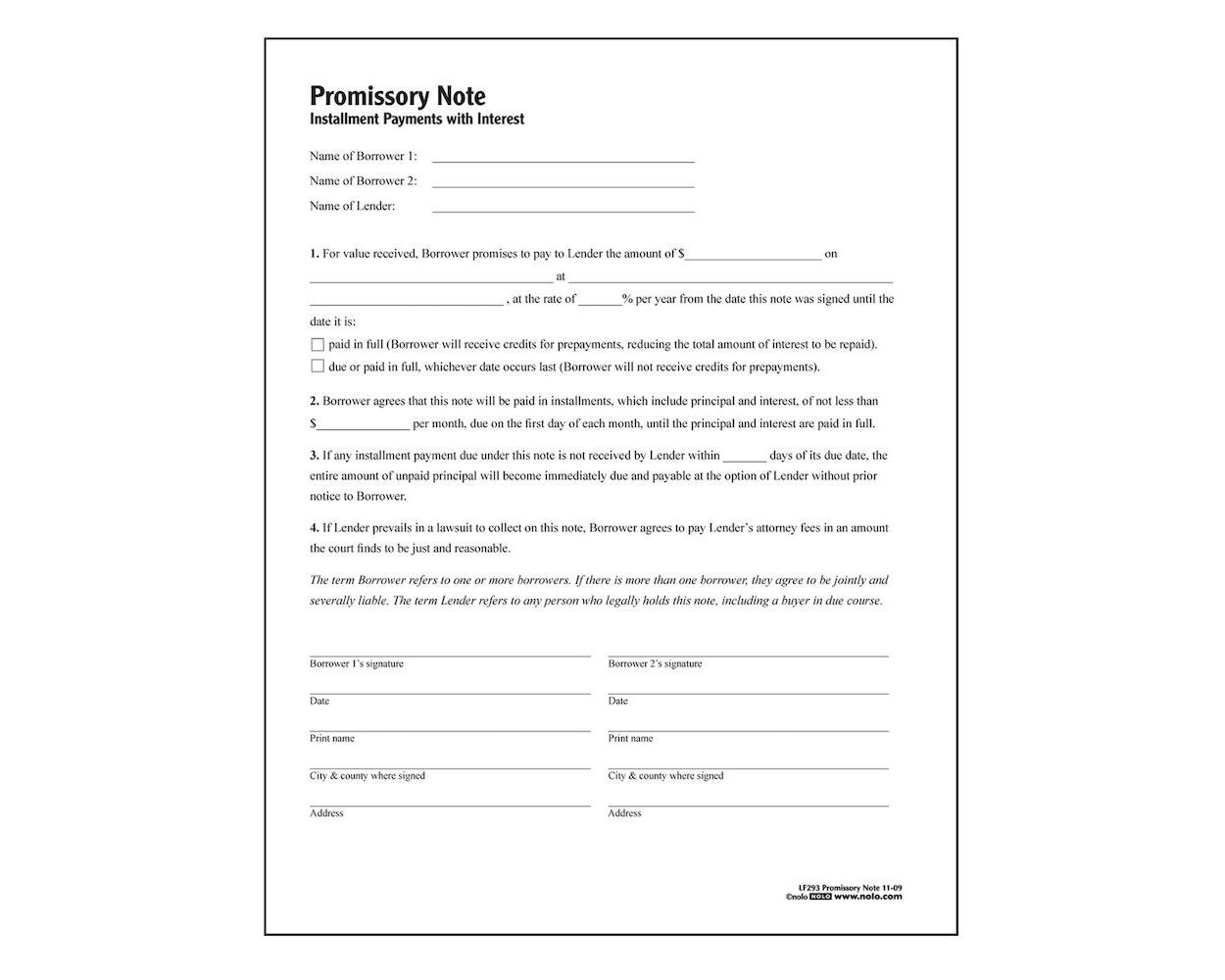 Wholesale Legal Forms: Discounts on Adams Promissory Note, Forms and Instructions ABFLF293