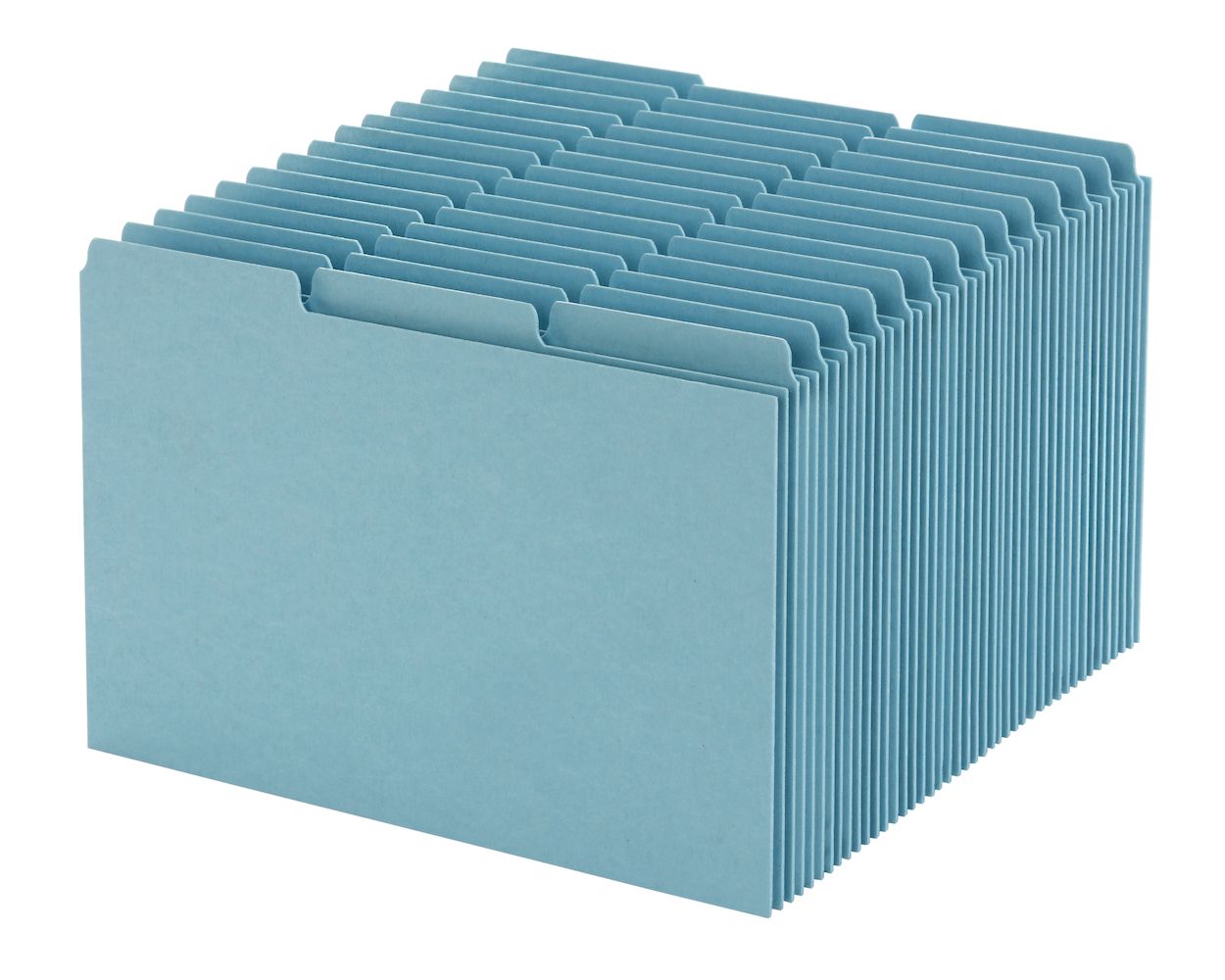 Oxford Index Card Guides with Blank Tabs, 5 x 8, 1/3 Cut Tabs, Blue