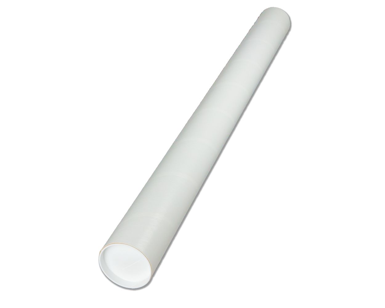 3 x 24 Mailing Tubes, Ideal for Shipping Items that Cannot be Folded,  Sturdy Fiberboard Covered with White Kraft Paper, Includes End caps, 25 per  Carton