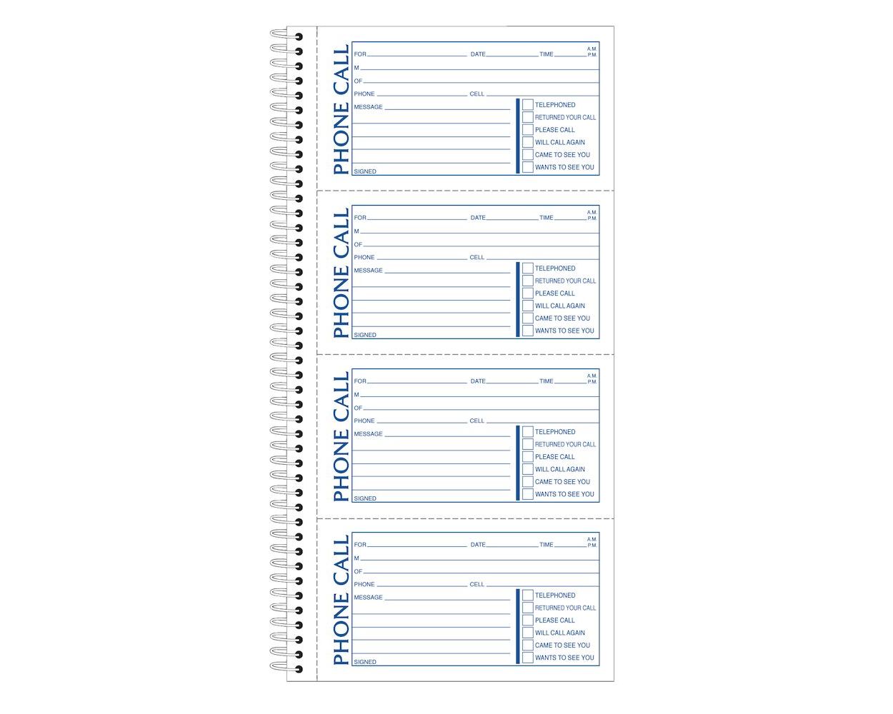 Wholesale Telephone Message: Discounts on Adams Spiral Bound Phone Message Books ABFSC1164D