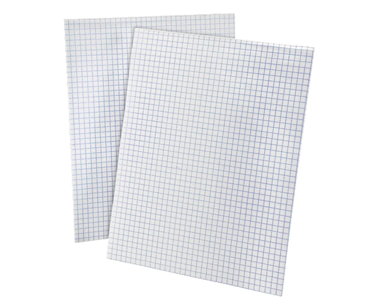 Ampad Double-Sheet Graph Pad, 8-1/2 x 11-3/4, Graph Rule (4 x 4