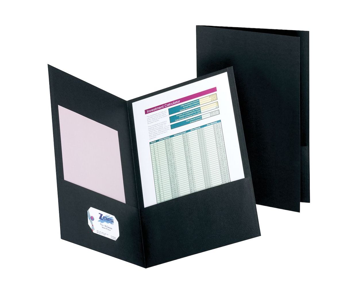Oxford Legal Twin Pocket Folders, Letter Size, Black