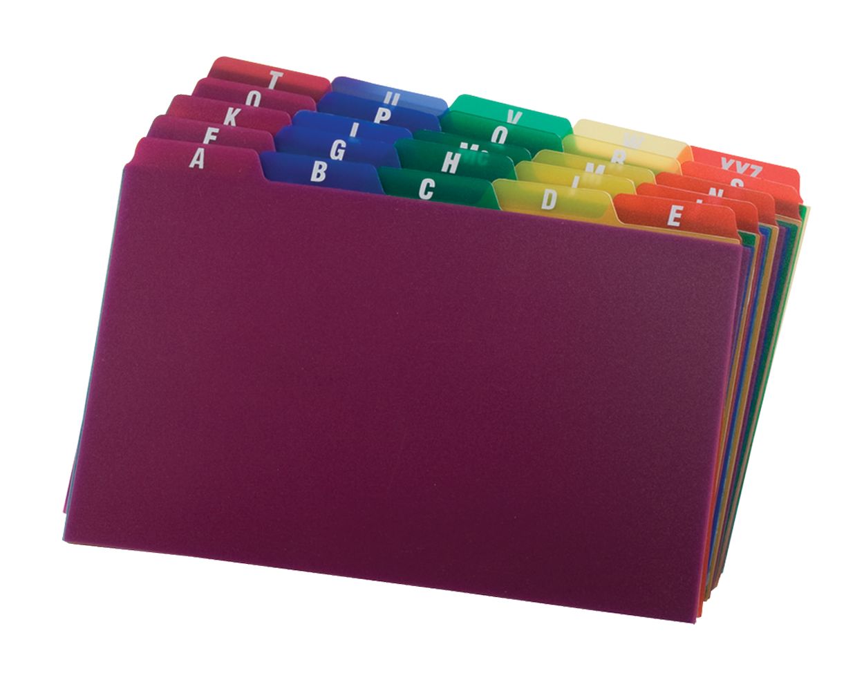 Oxford Poly Index Card Guides- A-Z or Monthly, 5x8, 5 Tab, Assorted