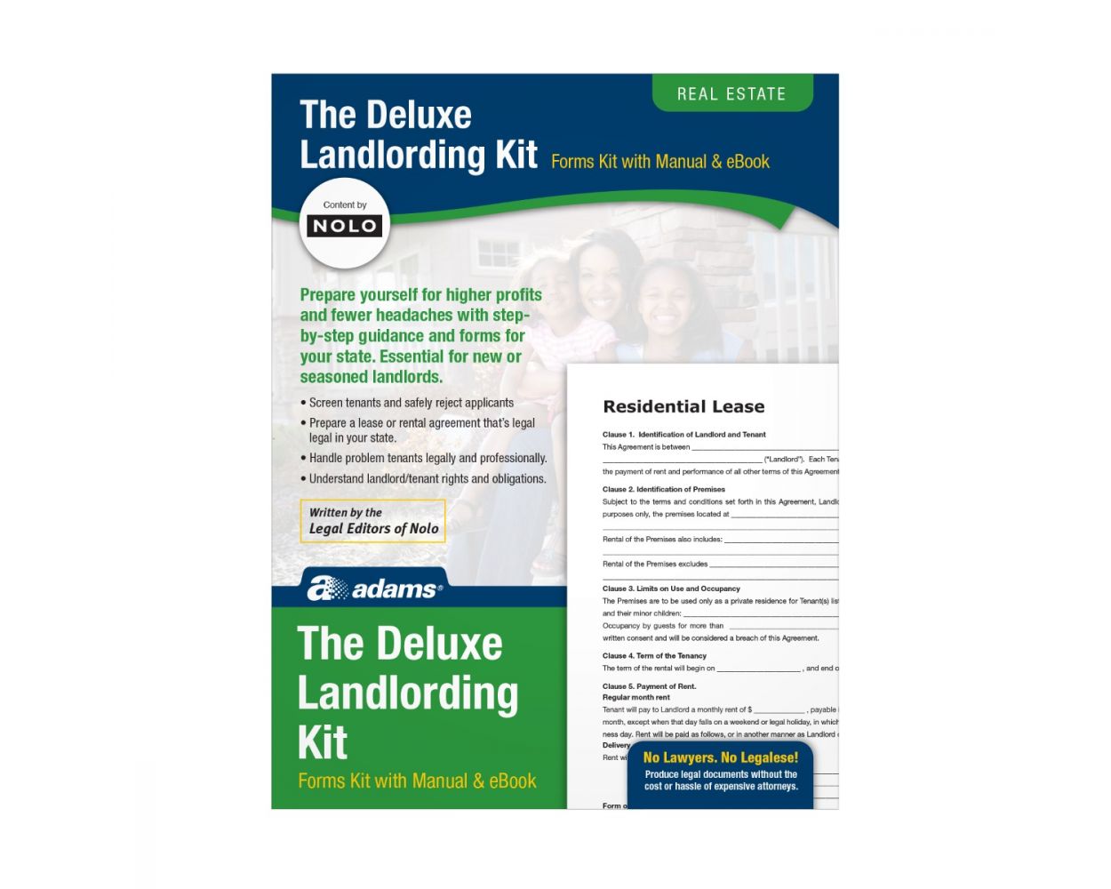 Brand New Sealed Adams Deluxe Landlording Real Estate Forms Kit with CD 